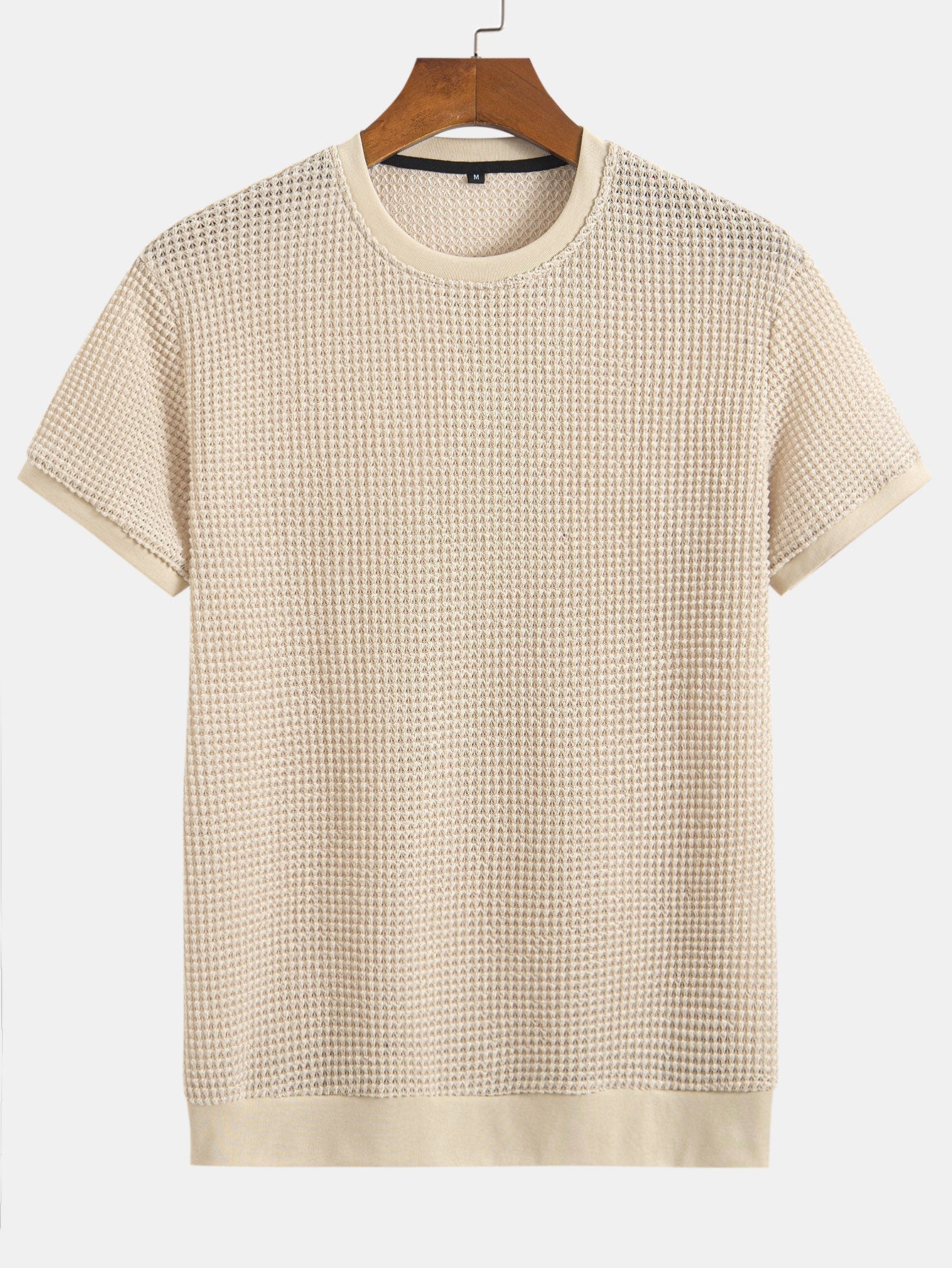 Mauricio® | Short Sleeve Waffle Ribbed Hem T-Shirt