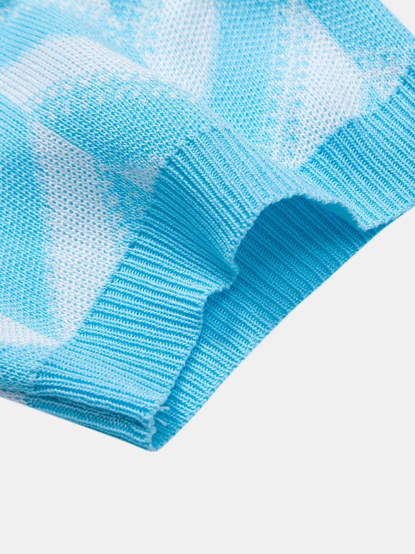 Ethan | Geometric Knitted V Neck Polo Shirt