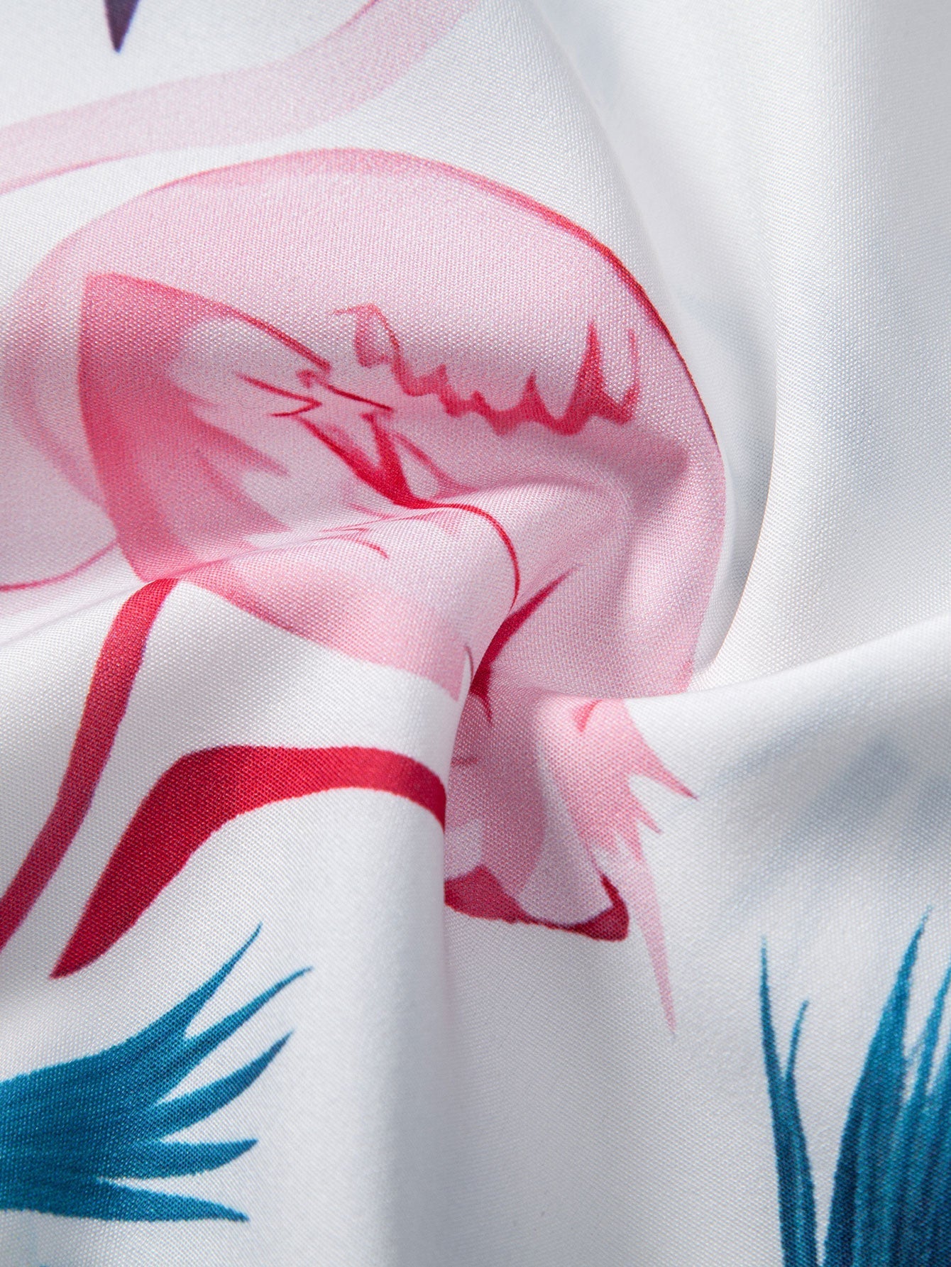 Germán® | Flamingo Leaf Print Button Up Shirt