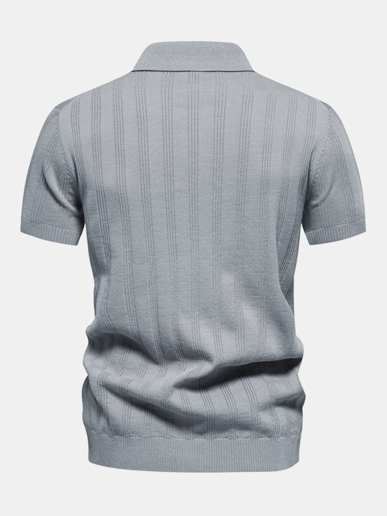 Gavin | Stripe Knit Polo Shirt
