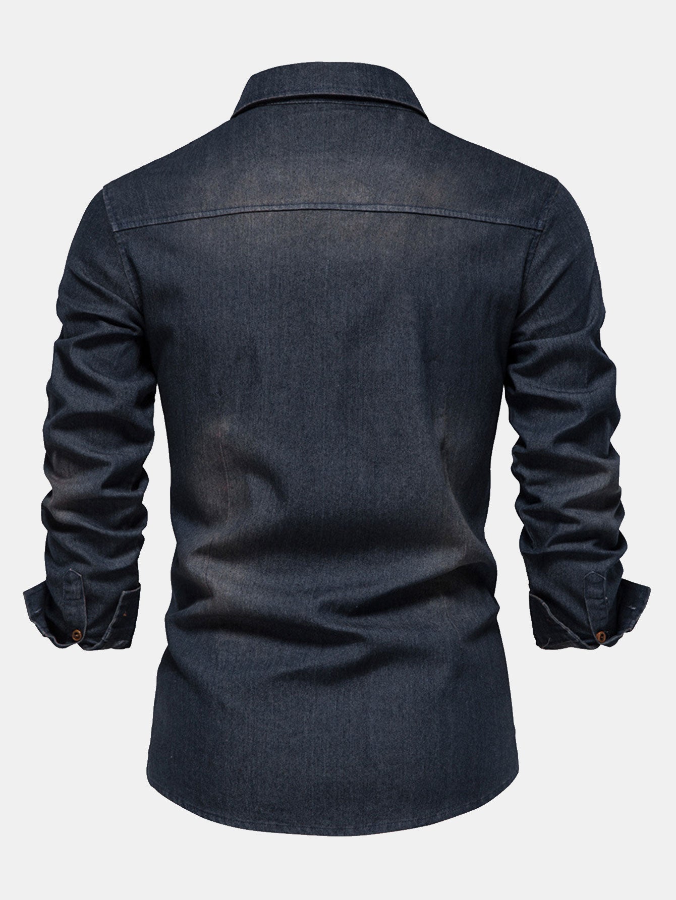 Finbar® | Washed Denim Western Shirt With Pockets