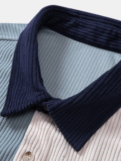 Lot® | Short Sleeve Corduroy Patchwork Shirt