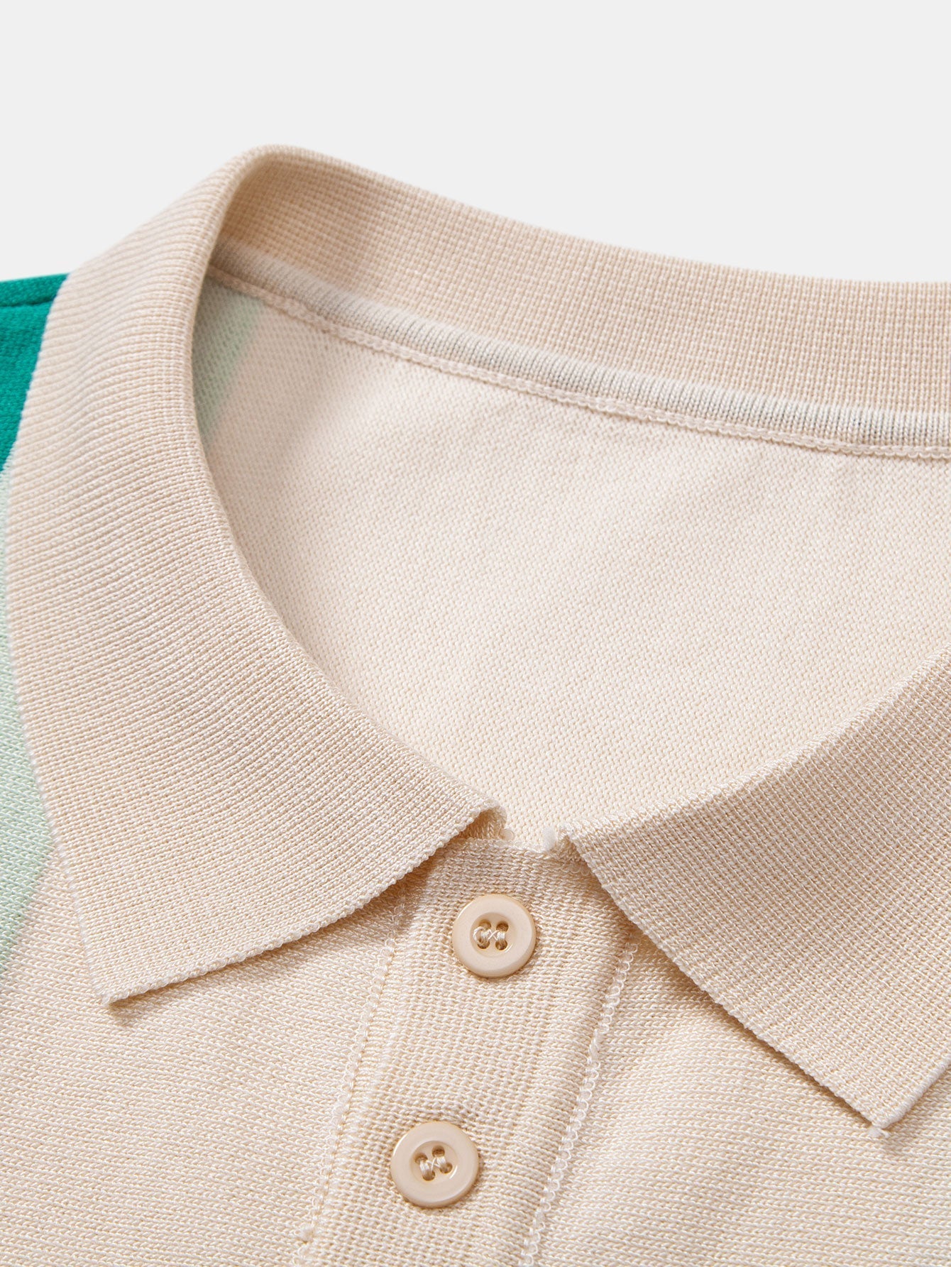 Michael | Striped Knitted Polo Shirt