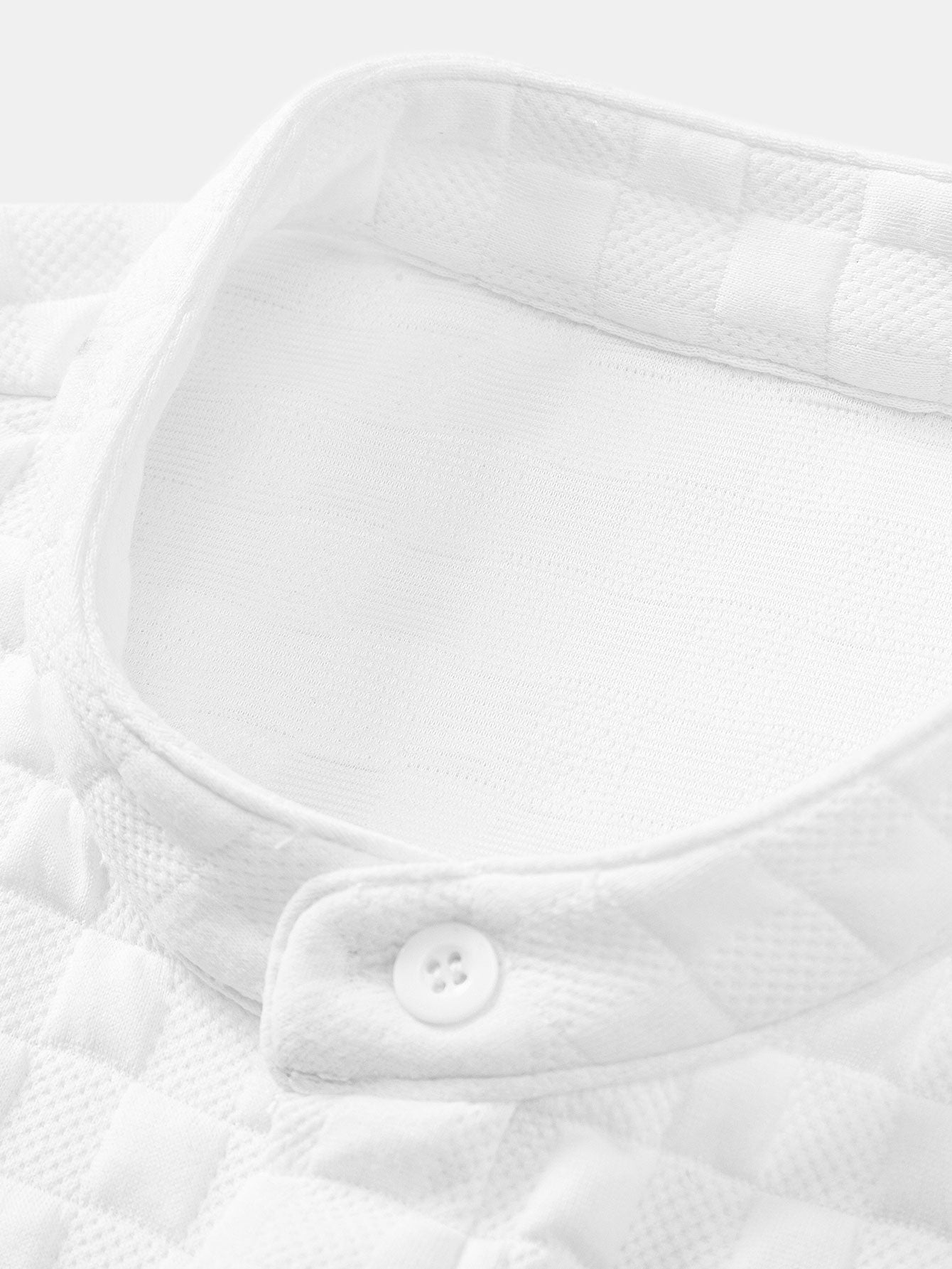 Jeffrey® | Checkerboard Stand Collar Shirt & Checkerboard Jacquard Shorts