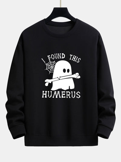 Celedonio® | Ghost Found This Humerus Print Relax Fit Sweatshirt