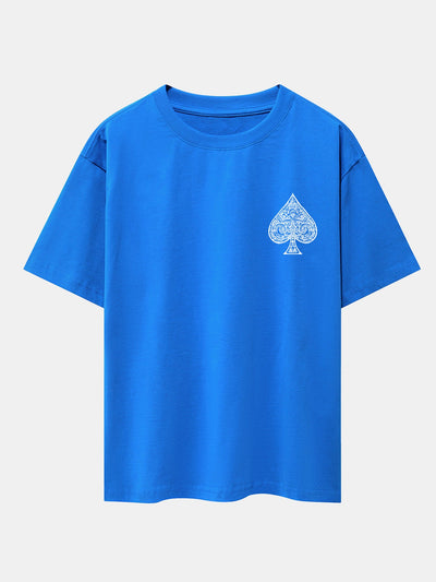 Conrado® | Ace Of Spades Print Drop Shoulder Oversize T-Shirt