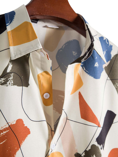 Amandus® | Hand Drawn Color Blocks Print Shirt