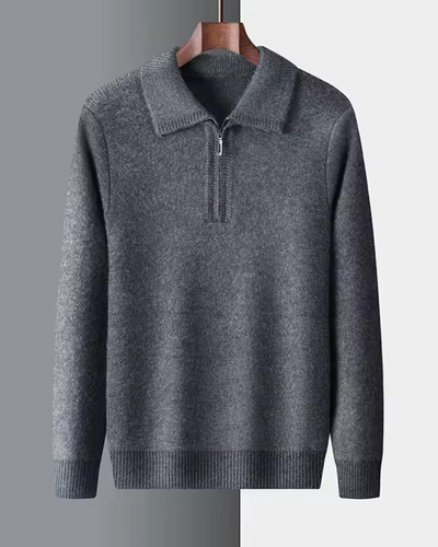 Remi | Gstaad Cashmere Quarter Zip Sweater