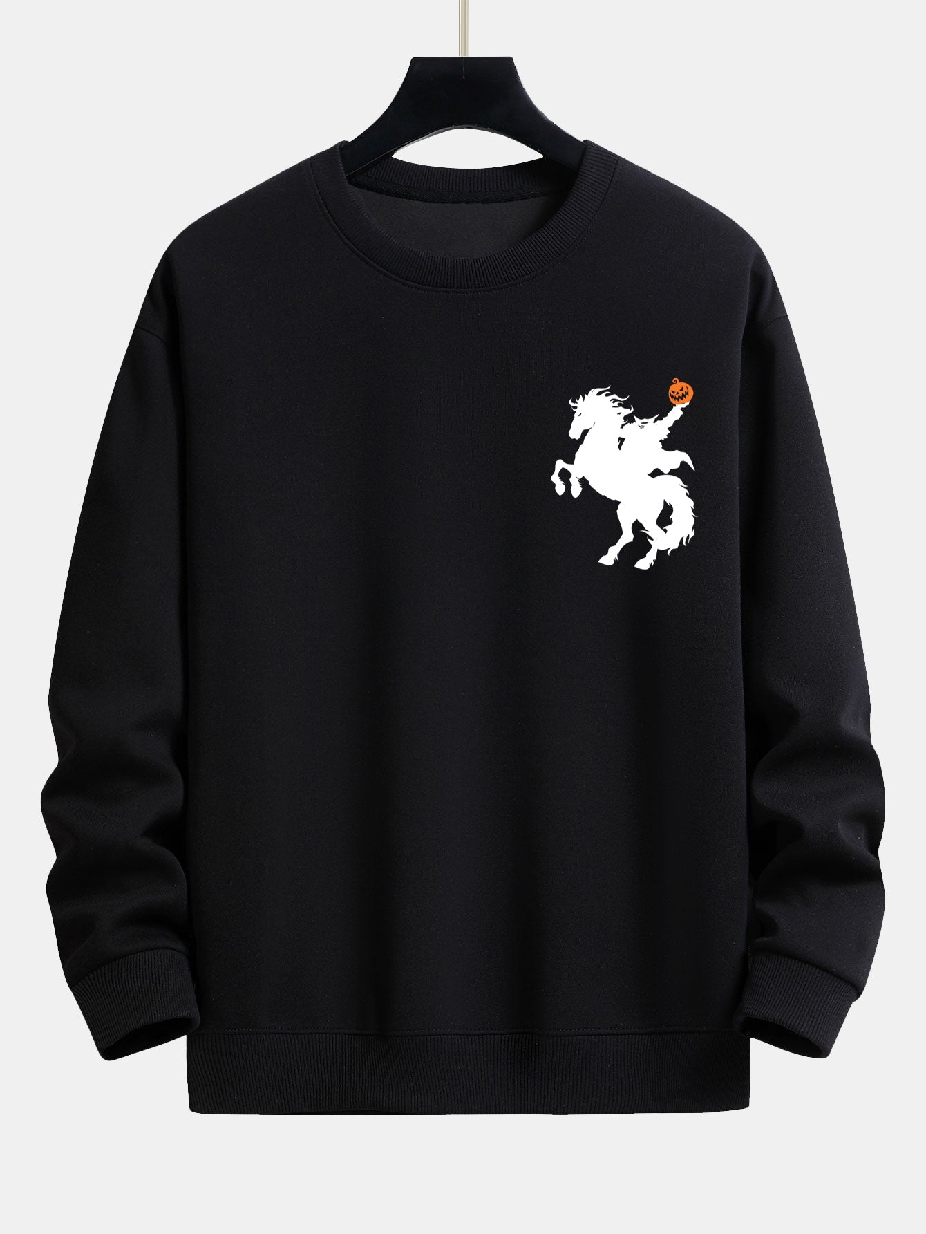 Cayetano® | Pumpkin Headless Horseman Print Relax Fit Sweatshirt