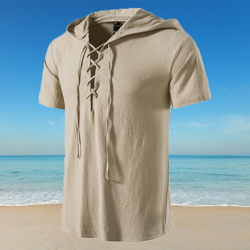 Johnathan® | Solid Color T-Shirt With Drawstring And Hood