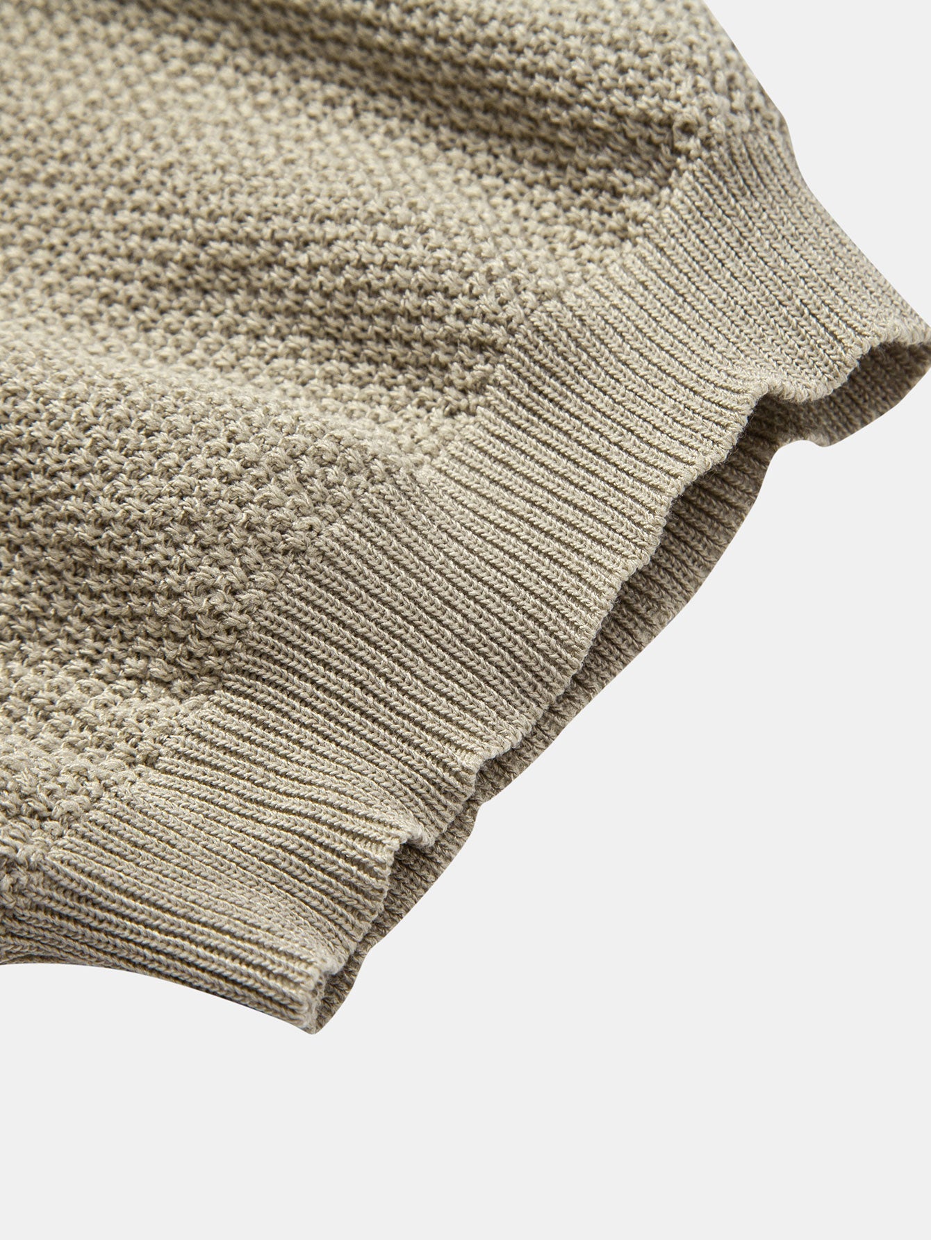 Julian | Textured Zip Up Knit Polo Shirt