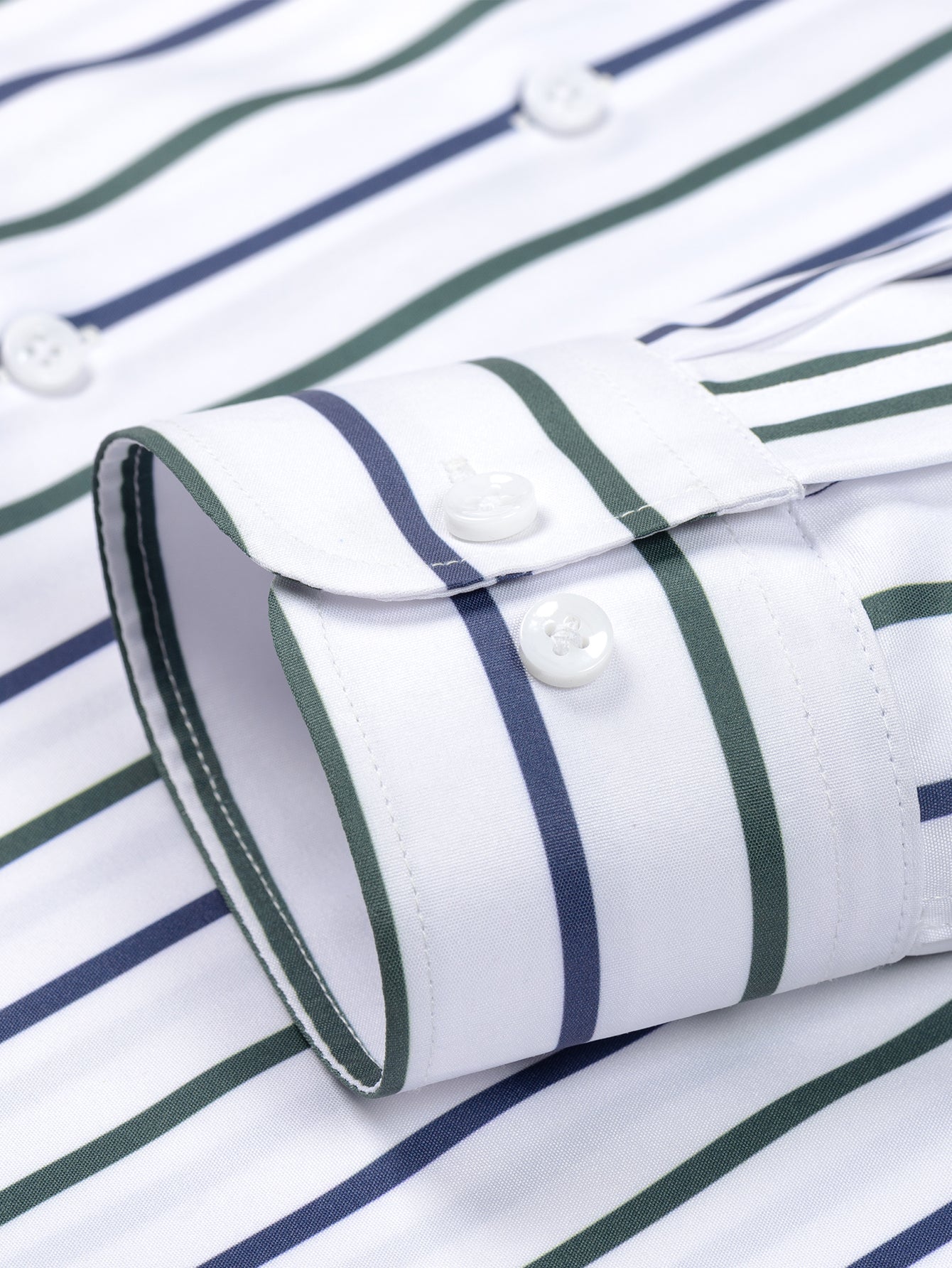 hola STRIPED LONG SLEEVE BUTTON-DOWN SHIRT