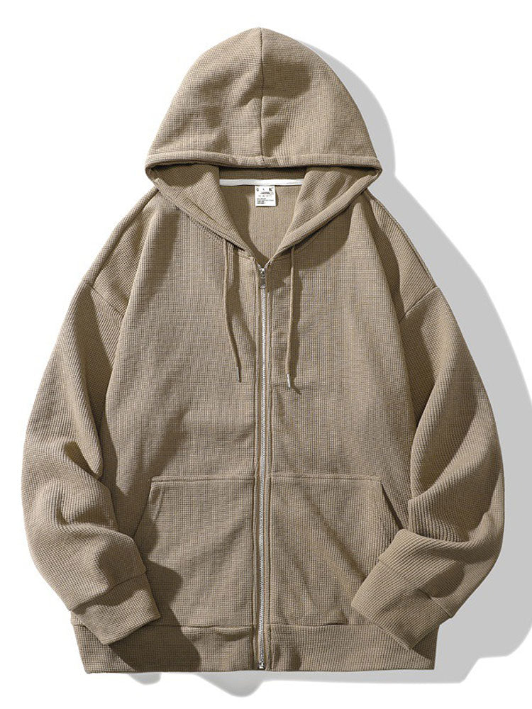 Gael | Relaxed Waffle Zip Hoodie