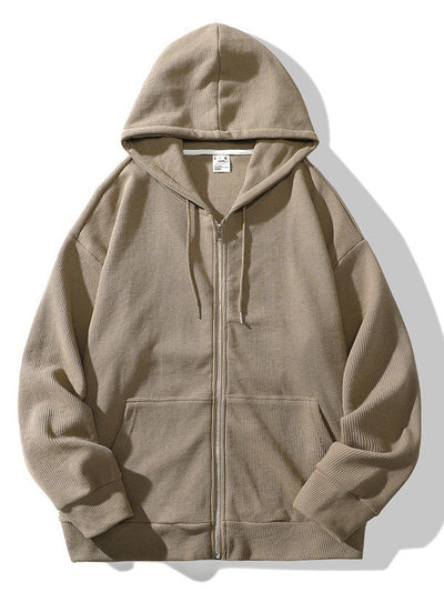 Gael | Relaxed Waffle Zip Hoodie