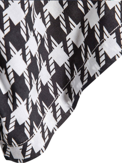 Yago® | Black And White Geometric Print Shirt