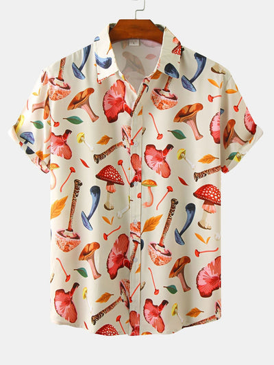 Armelindo® | Mushroom Leaves Print Shirt