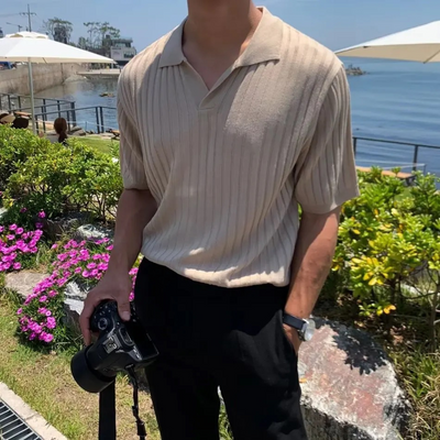 Cadell® | Elegant Ribbed Polo For Men