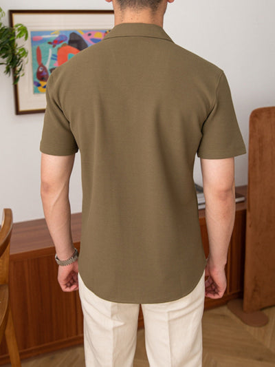 Bharani® | MV Old Money Knitted Cuban Collar Shirt