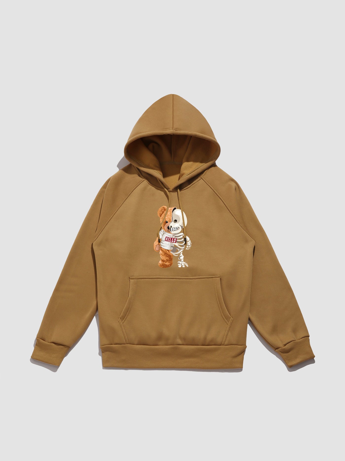 Zavier | Skeleton Bear Print Hoodie