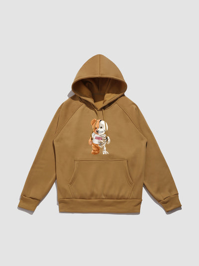 Zavier | Skeleton Bear Print Hoodie