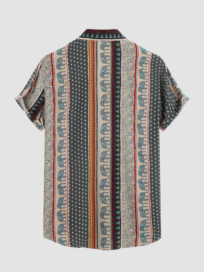 Ailill® | Elephant Geometric Print Shirt