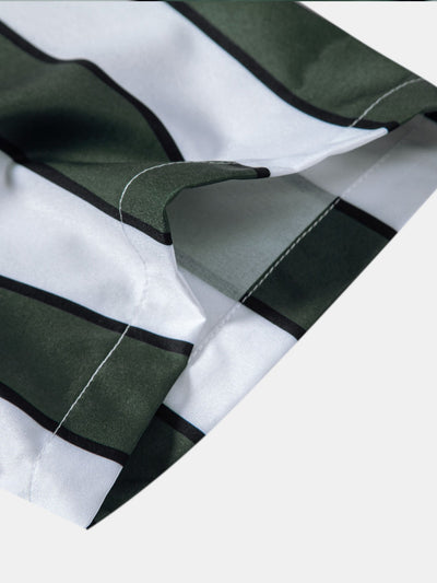 Anatoliy® | Stripe Print Button Up Shirt