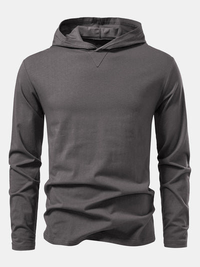 Lino® | Long Sleeved Cotton Hooded T-Shirt