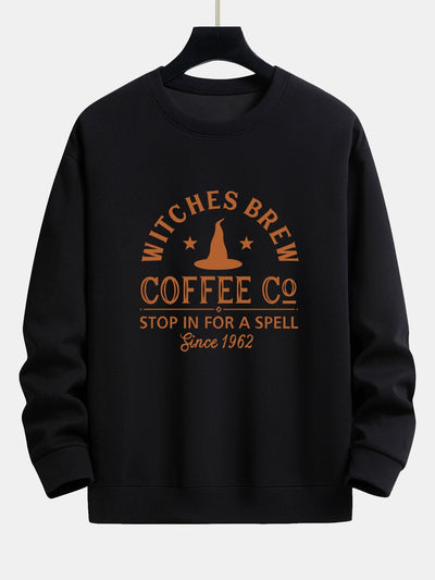 Bernabé® | Halloween Witches Brew Coffee Print Relax Fit Sweatshirt