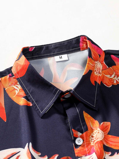 Arhhan® | Floral Print Button Up Shirt
