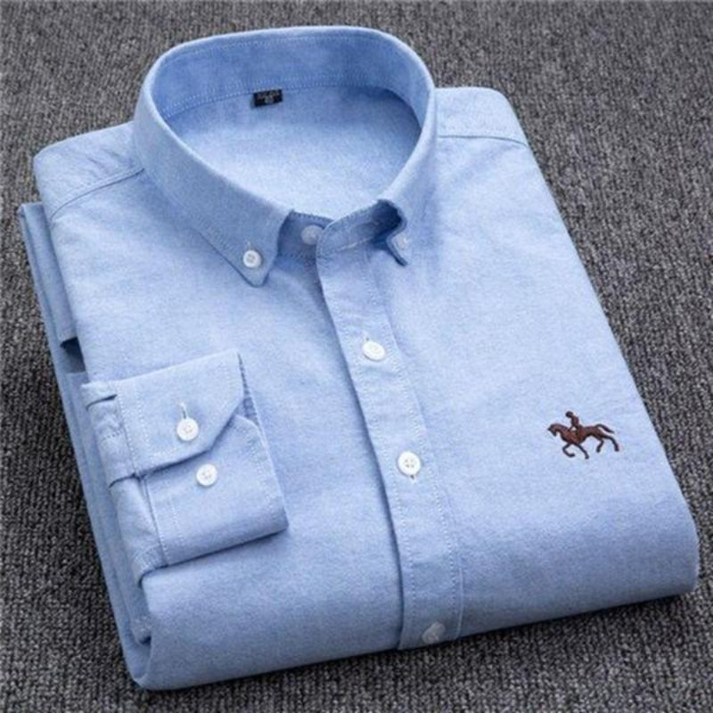 Jarvis® | Long-Sleeved Cotton Shirt With Emblem