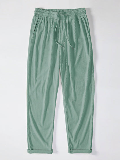 Bernardo® | Corduroy Button Up Short Sleeved Shirt & Straight Leg Corduroy Pants