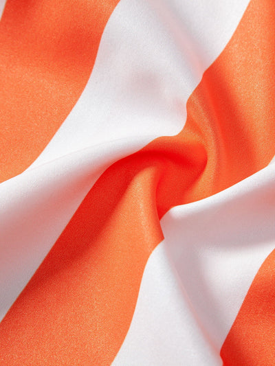 Manasés® | Stripe Print Button Up Shirt