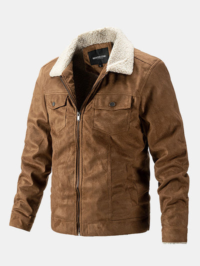 Zephyr | Regular Fit Teddy Lined Faux Suede Jacket