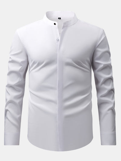 hola HIGH NECK SHIRT & SLIM FIT FLARED LEG PANTS
