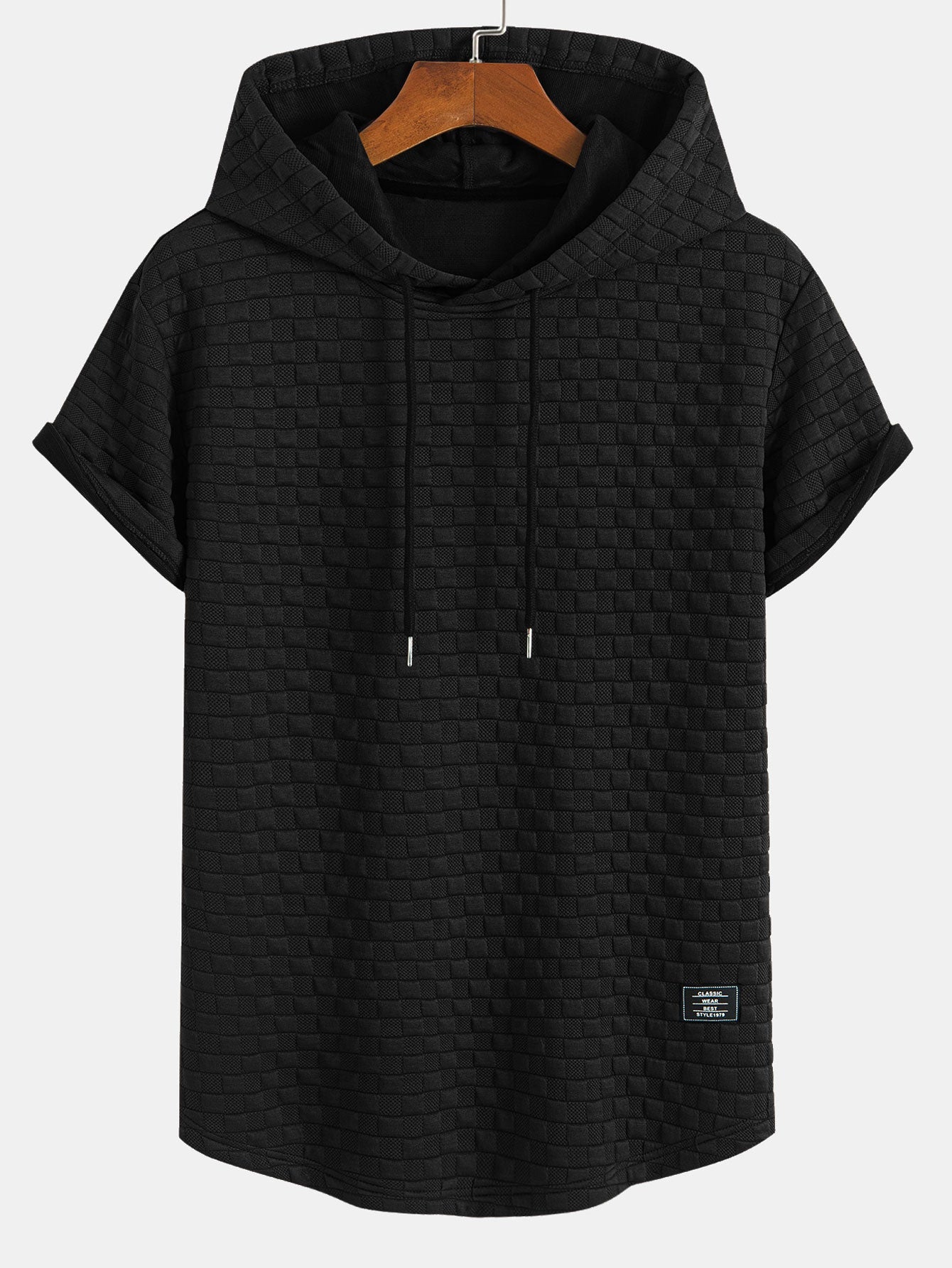 Ralph® | Checkerboard Jacquard Arc Hem Hooded T-Shirt & Checkerboard Jacquard Shorts
