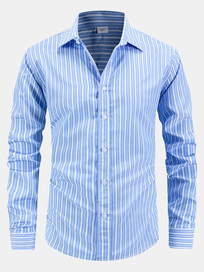 Ladislao® | Long Sleeve Stripe Button Up Shirt