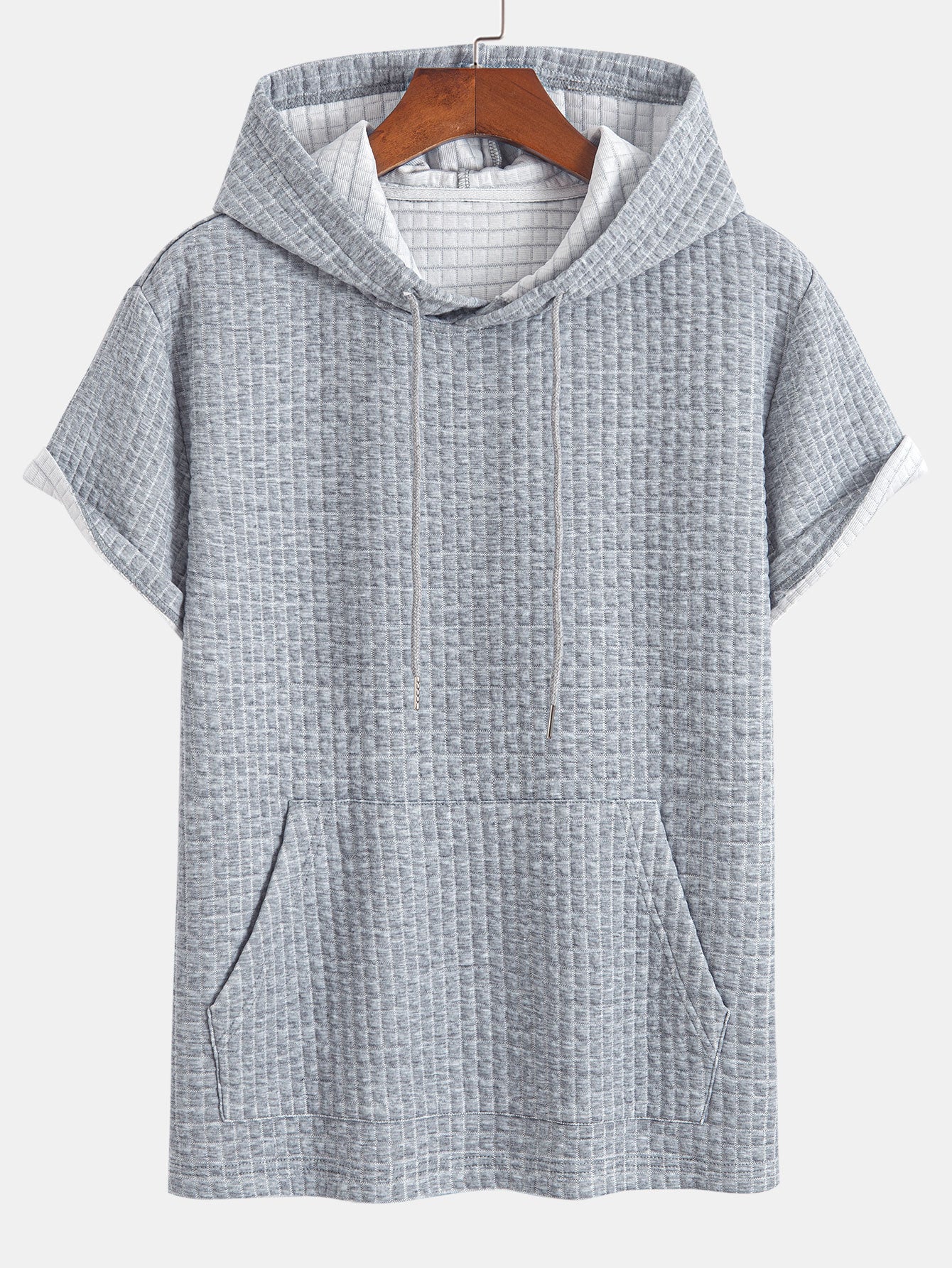 Casey® | Kangaroo Pocket Waffle Hooded T-Shirt & Shorts