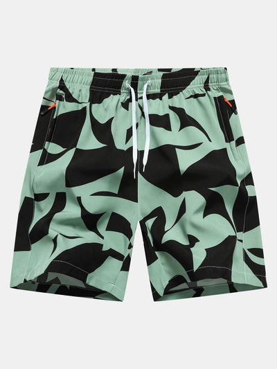 Jonathan® | Color Block Print Zipper Pocket Shorts