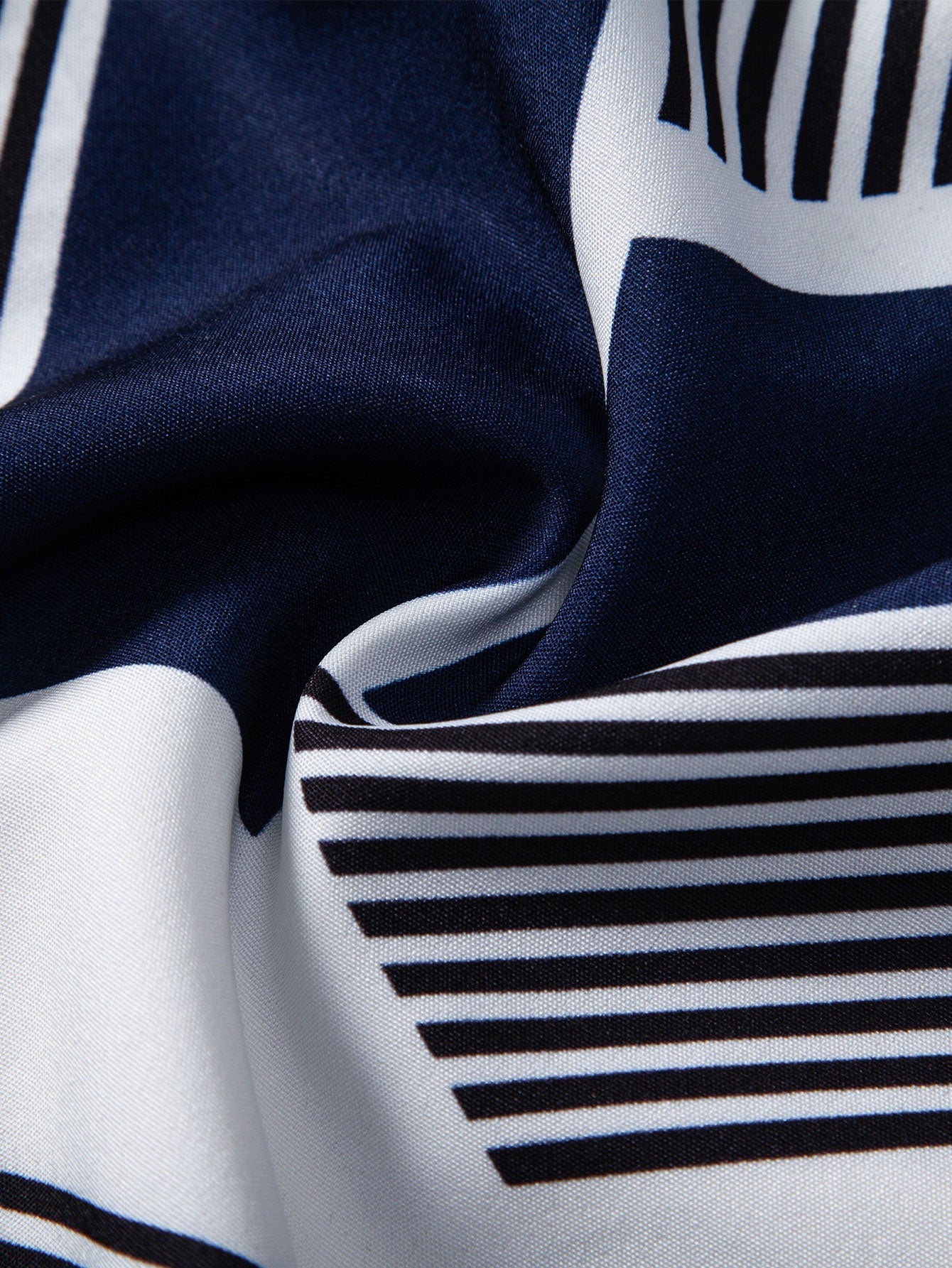 Manuel® | Color Block Geometry Print Button Up Shirt