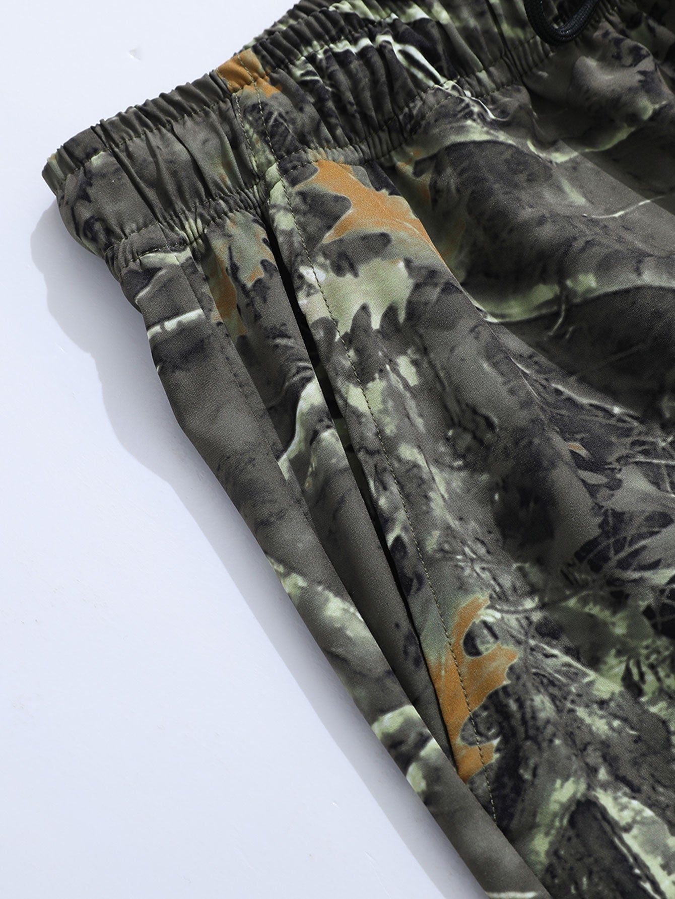 Zacchaeus | Forest Camo Print Drawstring Shorts