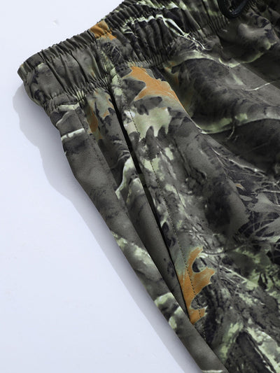 Zacchaeus | Forest Camo Print Drawstring Shorts