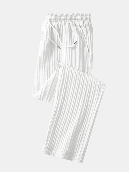 Asier® | Textured Stand Collar Shirt & Straight Leg Pants