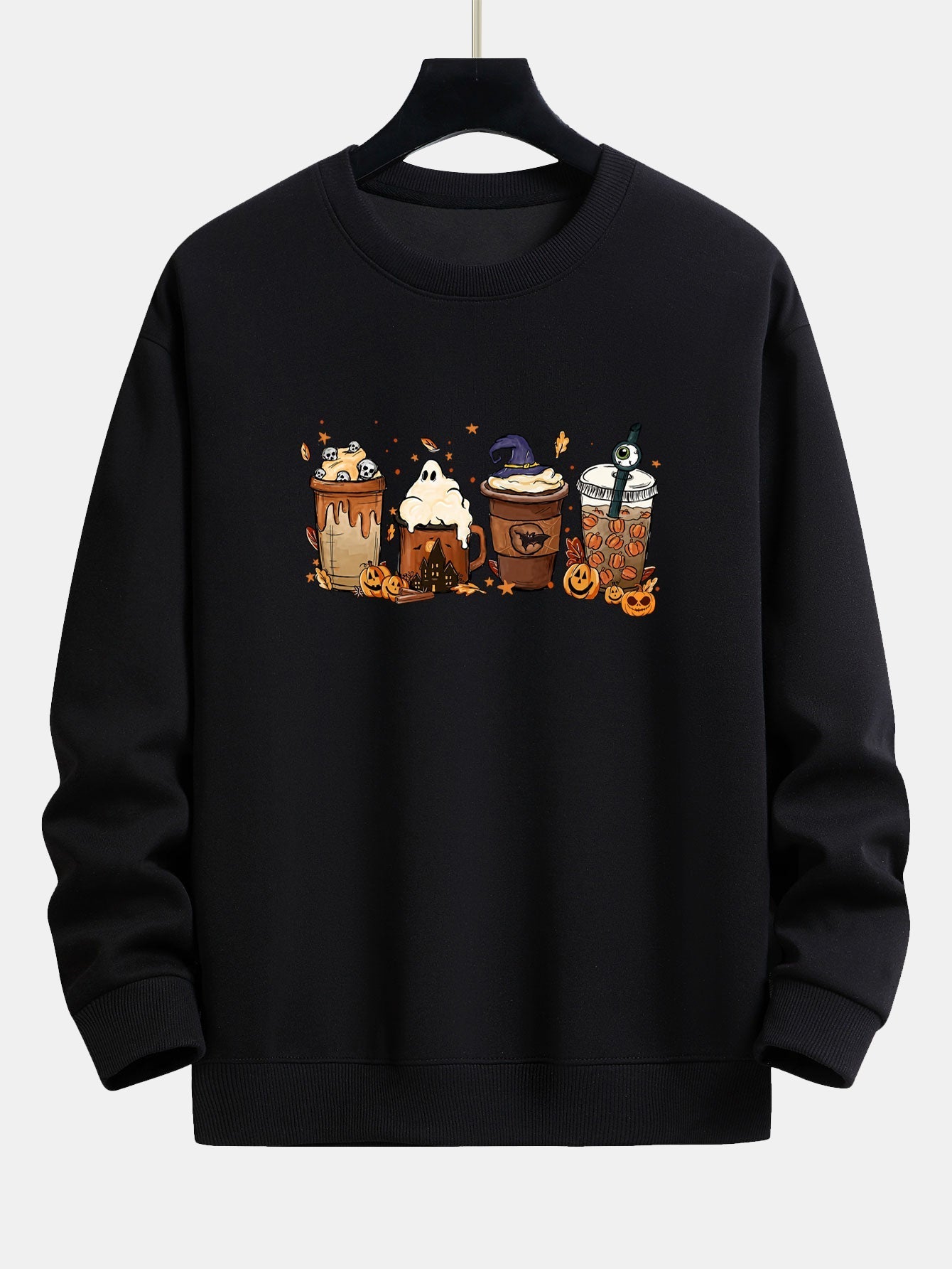 Blas® | Halloween Coffee Print Relax Fit Sweatshirt