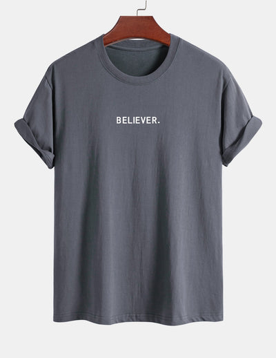 Octavio® | Believer Print Cotton T-Shirt