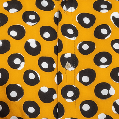 Steven | Men'S Summer Fashion Polka Dot Printed Cotton Blended Short Sleeve Shirt