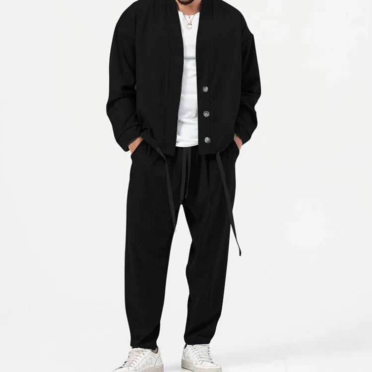 Indigo® | 2 Piece Set Of Button Down Blazer And Drawstring Trousers