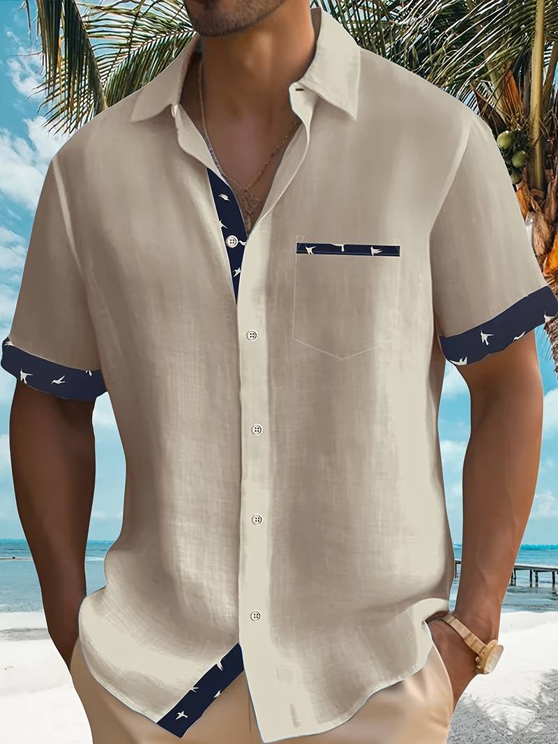 Lucio® | Stylish, Buttoned Short-Sleeved Shirt For Men