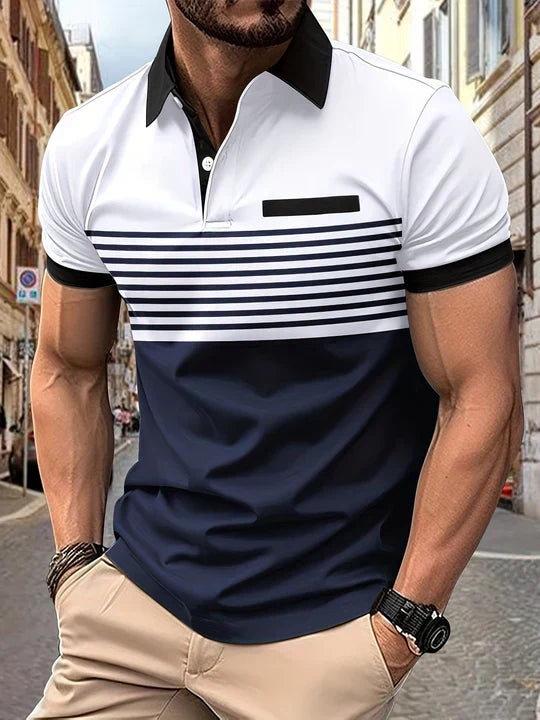 Brian® | Stripe Summer Polo For Men