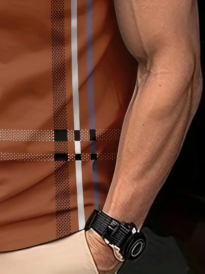 Lurdes® | Stylish Striped Short-Sleeved T-Shirt For Men