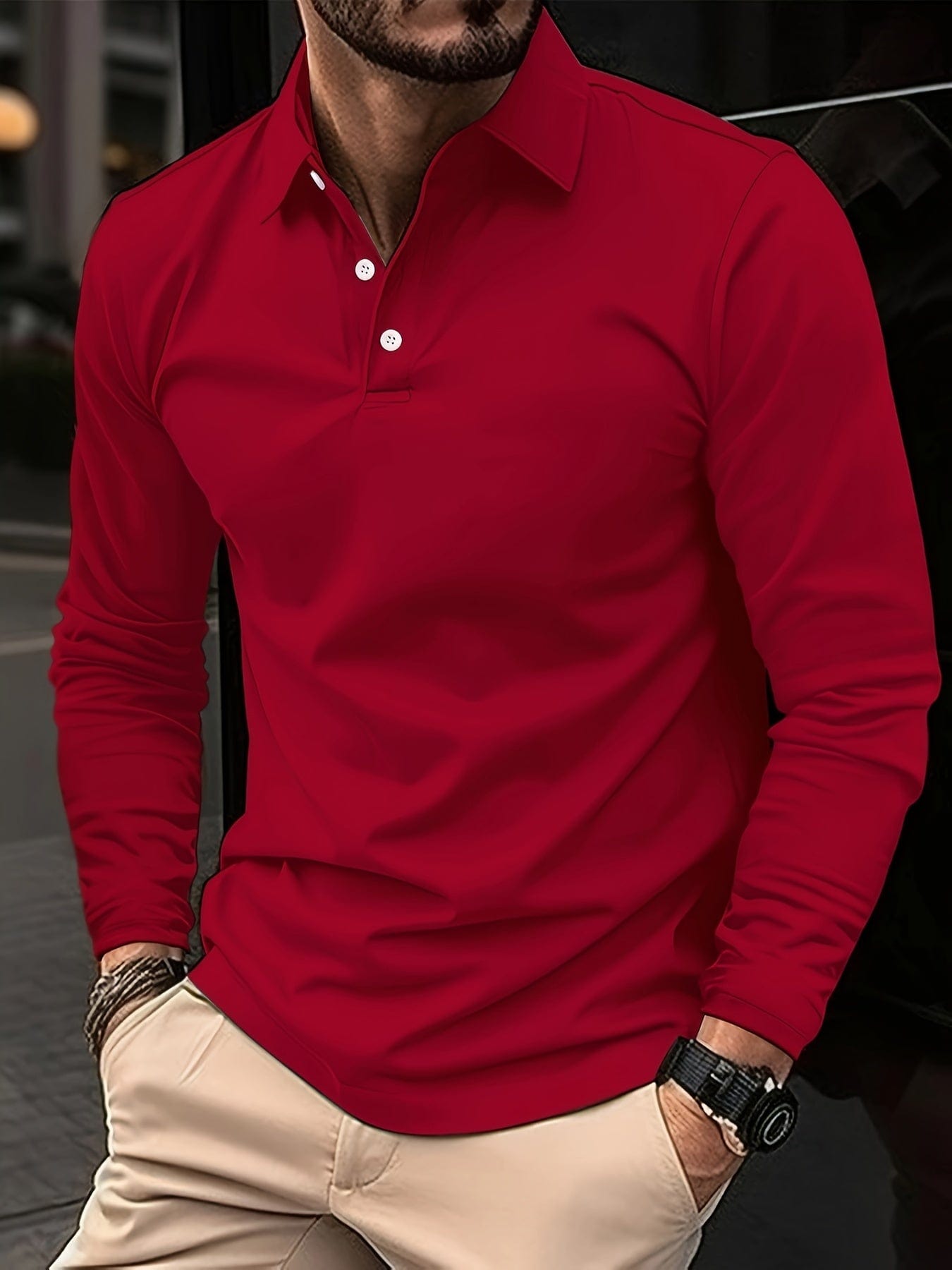Darius® | Long Sleeve Polo Shirt For Men